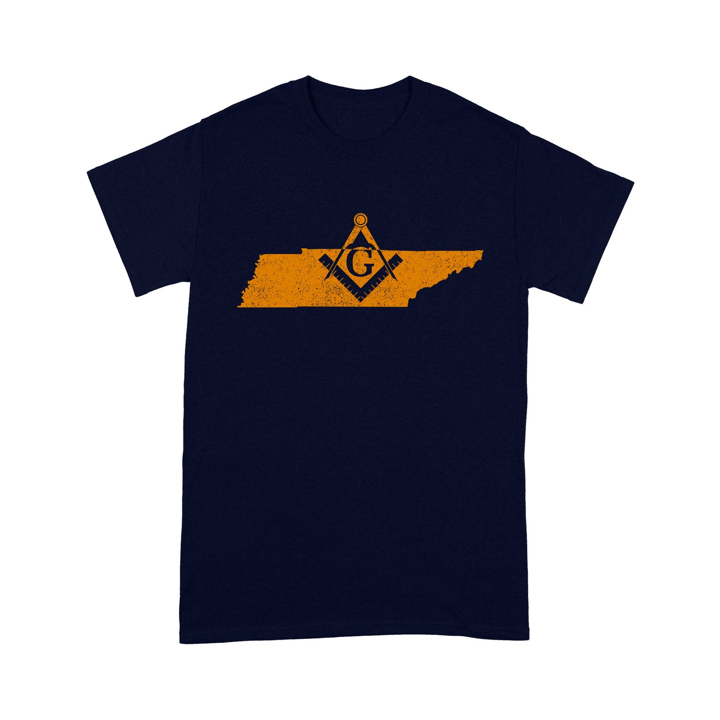 Tennessee Freemason State Map Square & Compass Symbol - T Shirt