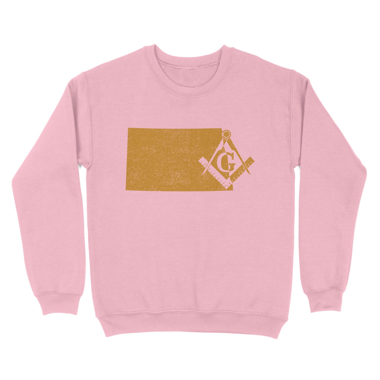 North Dakota Freemason State Map Square & Compass Symbol - Sweatshirt