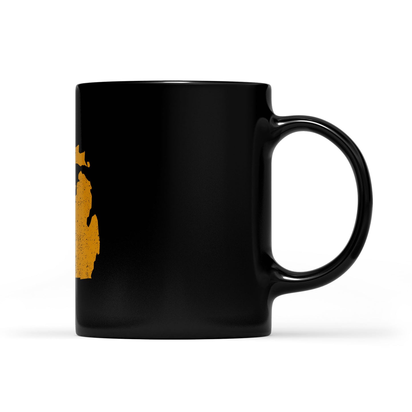 Michigan square & compass freemason symbol state map - Black Mug