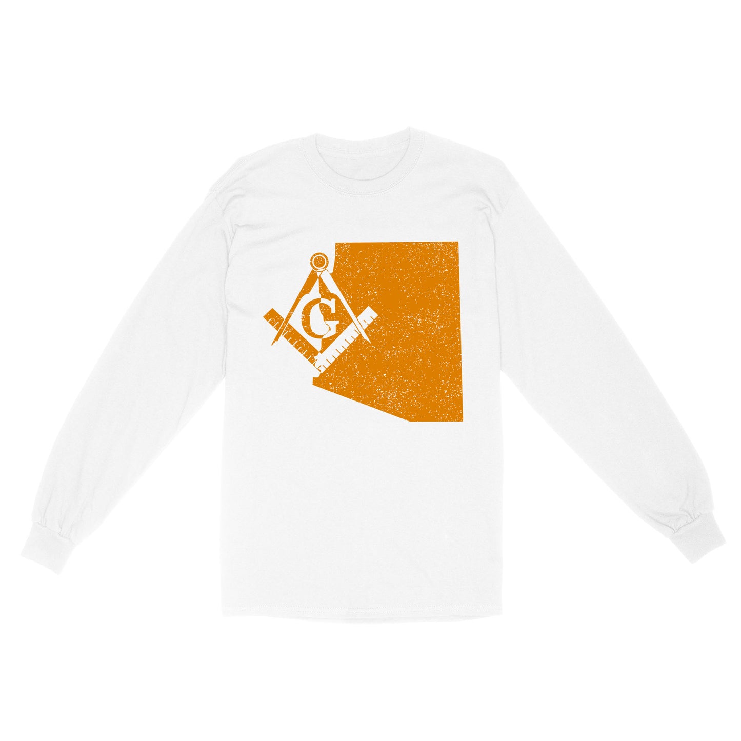 Colorado Freemason State Map Square & Compass Symbol - Long Sleeve