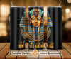 Noble Shriner Egyptian Pharaoh King Tutankhamun - Skinny Tumbler Wrap PNG File Digital