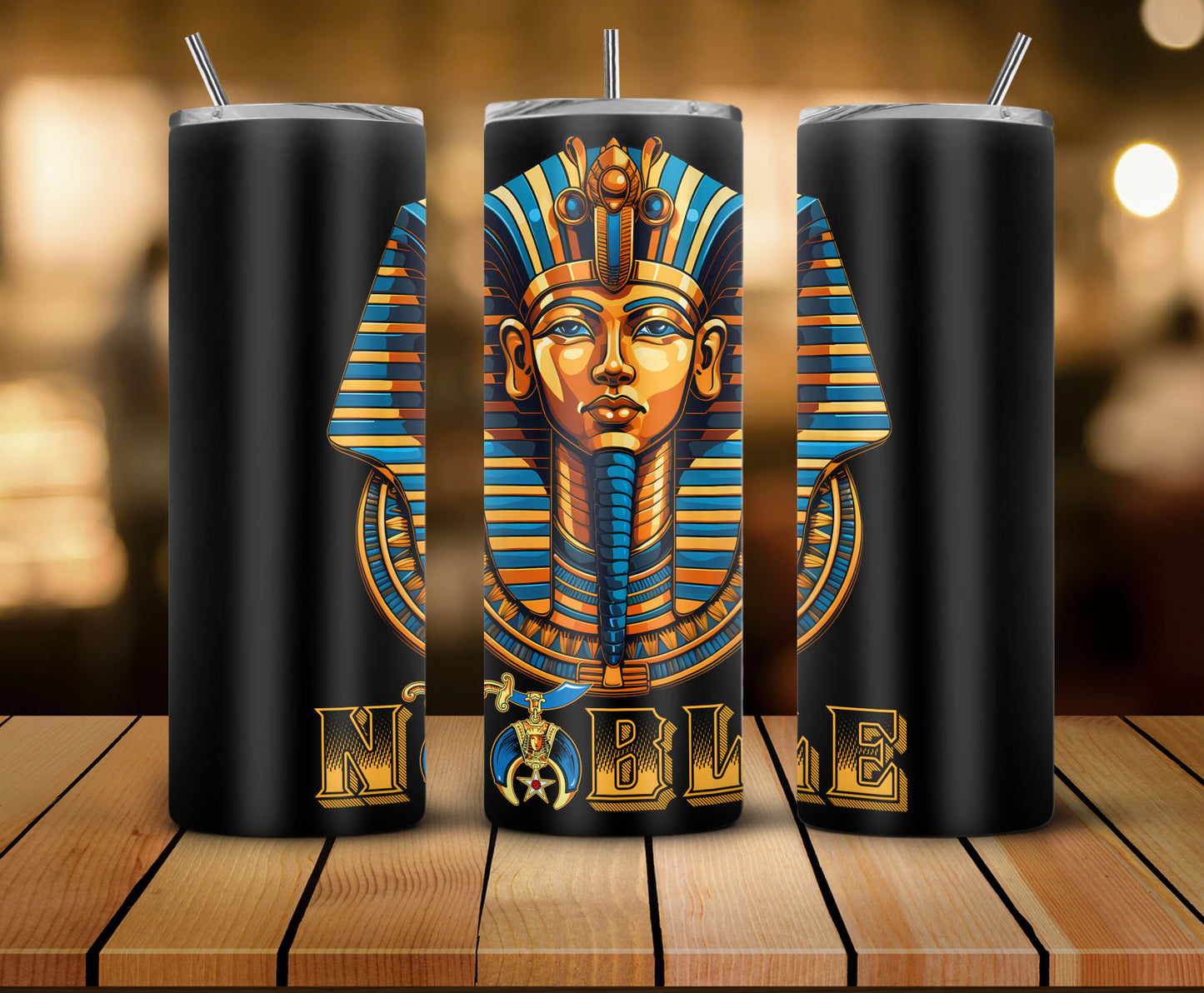 Noble Shriner Pharaoh King Tutankhamun - Skinny Tumbler - MS230728_02