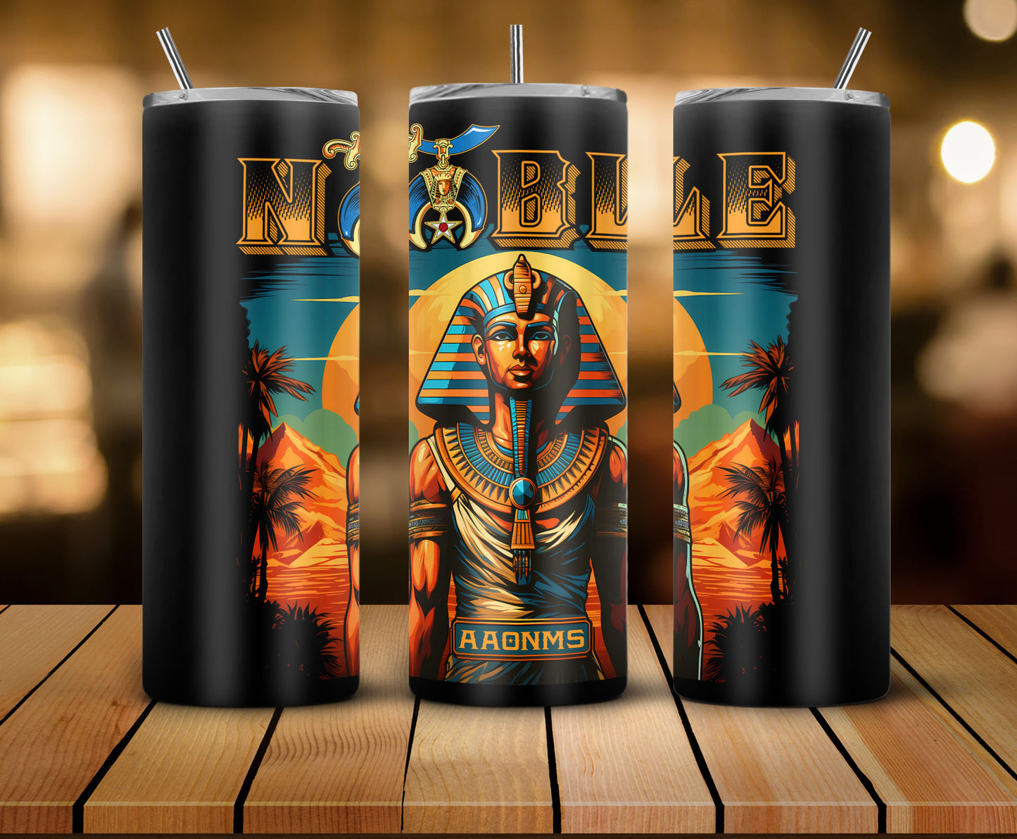 Noble Shriner Pharaoh Tutankhamun AAONMS - Skinny Tumbler - MS230728_05a