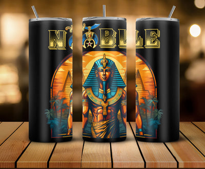 Noble Shriner Pharaoh King Tutankhamun Pyramids - Skinny Tumbler - MS230728_09