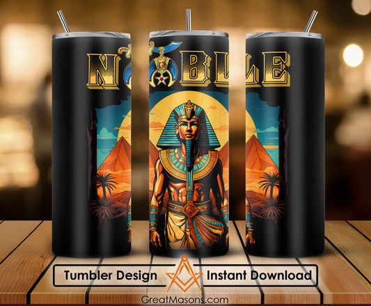 Shriner Egyptian Pharaoh King Tutankhamun Pyramids - Skinny Tumbler Wrap PNG File Digital