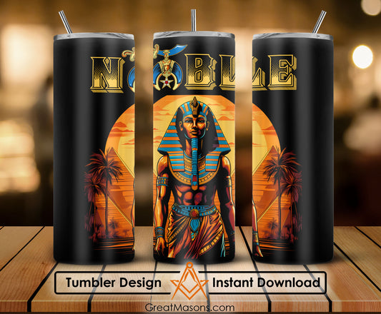 Shriner Egyptian Pharaoh King Of The Desert Pyramids - Skinny Tumbler Wrap PNG File Digital