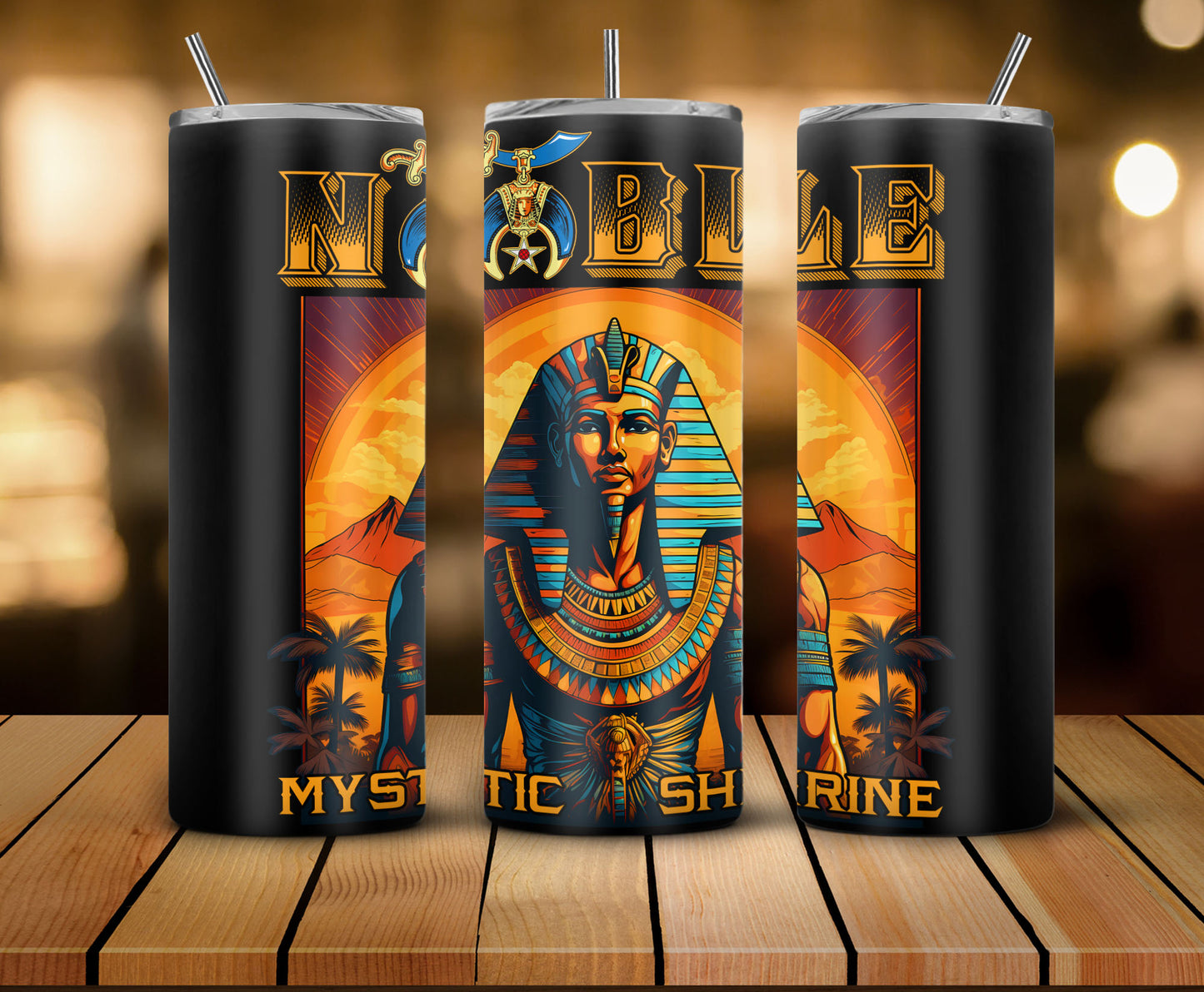 Noble Mystic Shriner Egyptian Pharaoh King - Skinny Tumbler - MS230728_13