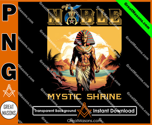 Noble Mystic Shriner Egyptian Pharaoh King Muscle - PNG Transparent High Quality File