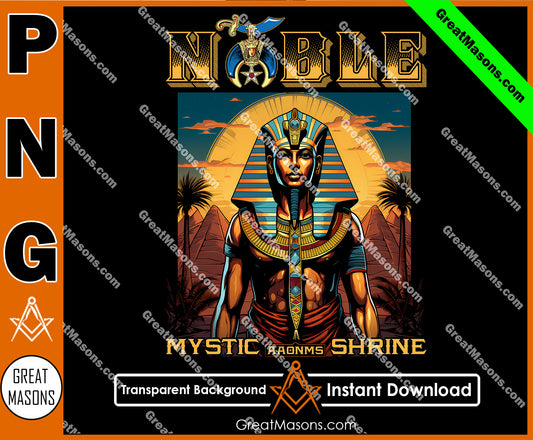 Shriner Egyptian Pharaoh King Pyramid Tutankhamun AAONMS - PNG Transparent High Quality File