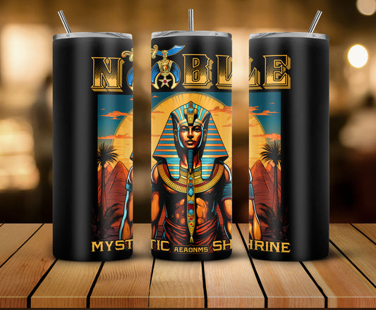 Shriner Pharaoh King Pyramid Tutankhamun AEAONMS - Skinny Tumbler - MS230728_15b