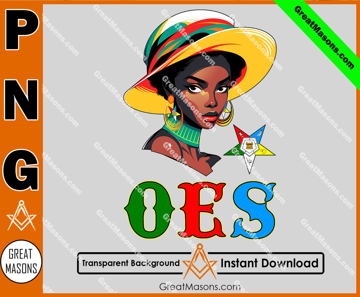 OES Black Beautiful Sister Floppy Wide - Brimmed Hat FATAL - PNG Transparent High Quality File