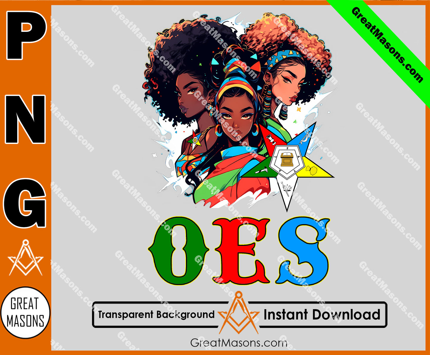 OES Black Beautiful Sisters Squad Team FATAL - PNG Transparent High Quality File