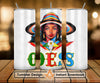 OES Black Beautiful Sister Floppy Wide-Brimmed Hat FATAL - Skinny Tumbler Wrap PNG File Digital