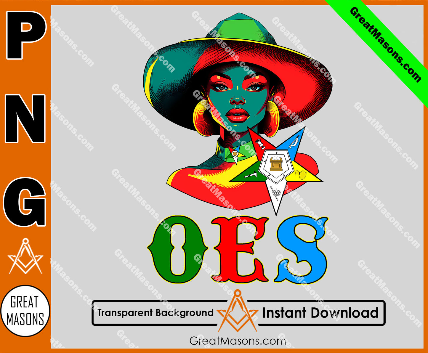 OES Black Beautiful Sister Floppy Wide - Brimmed Hat FATAL - PNG Transparent High Quality File