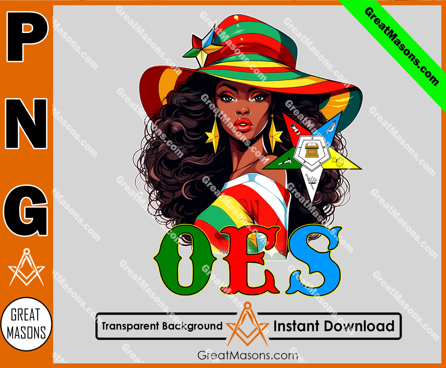 OES Black Beautiful Sister Floppy Wide - Brimmed Hat FATAL - PNG Transparent High Quality File