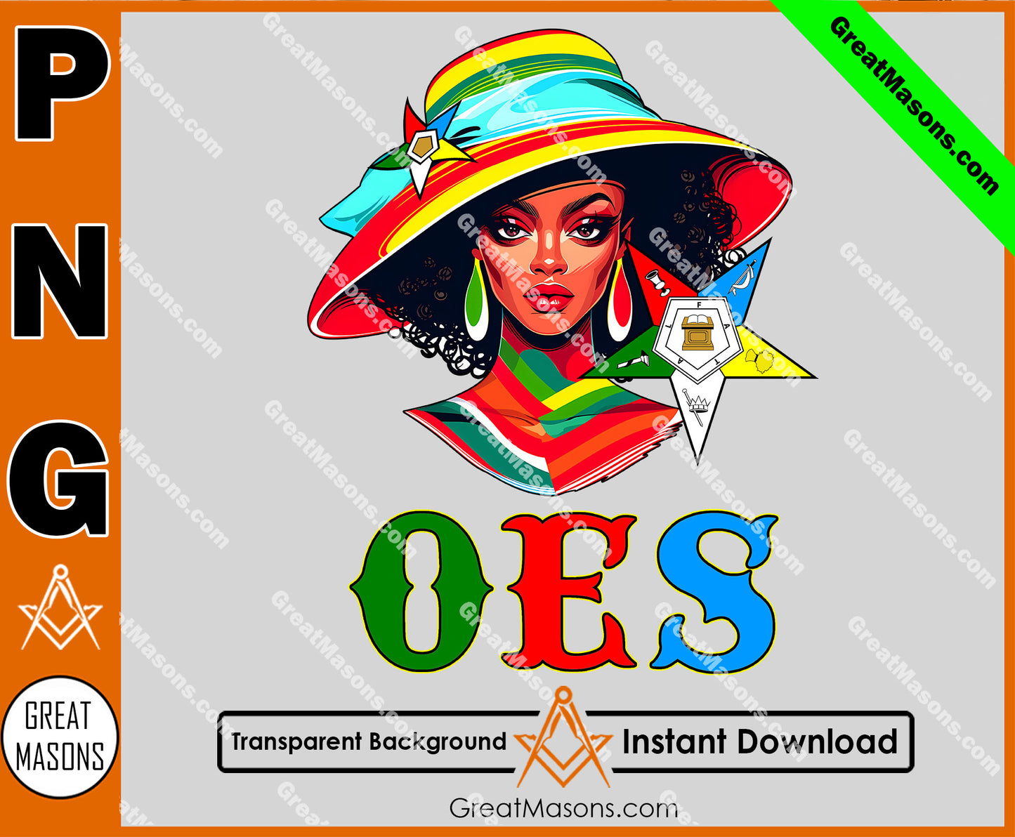 OES Black Beautiful Sister Floppy Wide - Brimmed Hat FATAL - PNG Transparent High Quality File