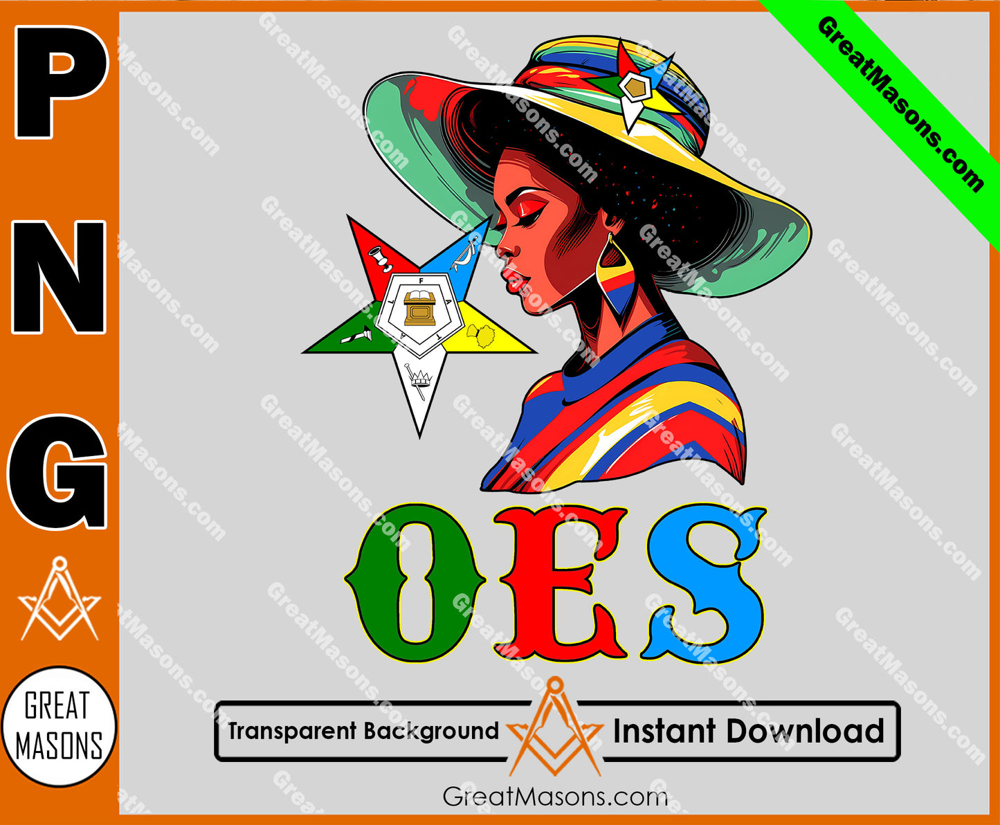 OES Black Beautiful Sister Floppy Wide - Brimmed Hat FATAL - PNG Transparent High Quality File