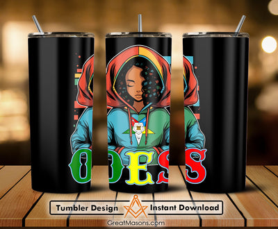 OES Black Beautiful Sister Wear Hoodie Color Shirt FATAL - Skinny Tumbler Wrap PNG File Digital