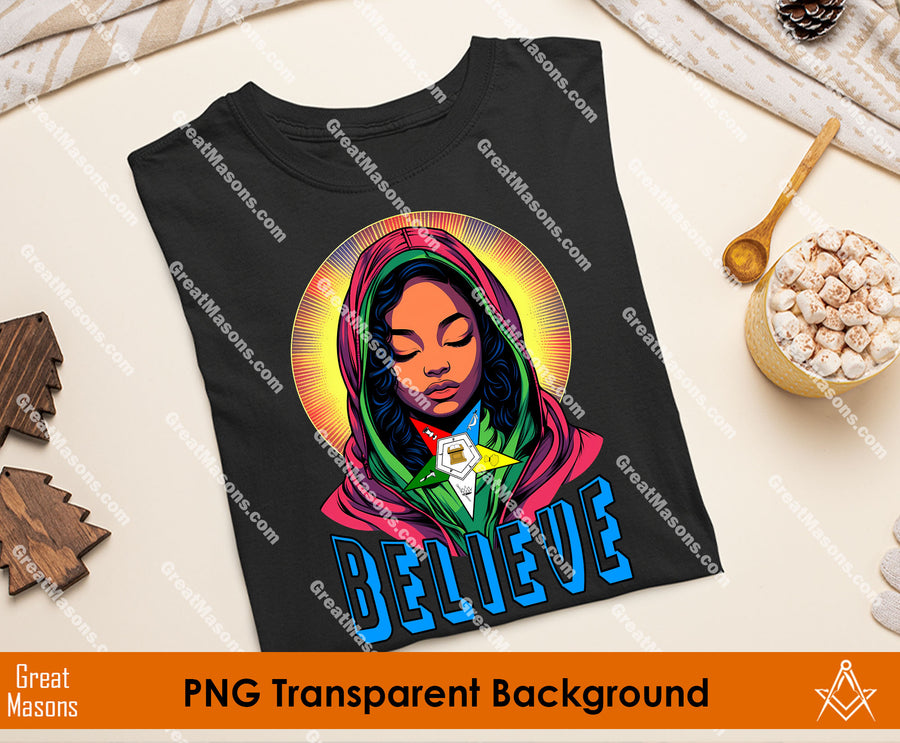 OES Black Sister Beautiful Pray Believe Wear Hoodie Color Shirt FATAL - PNG Transparent High Quality File