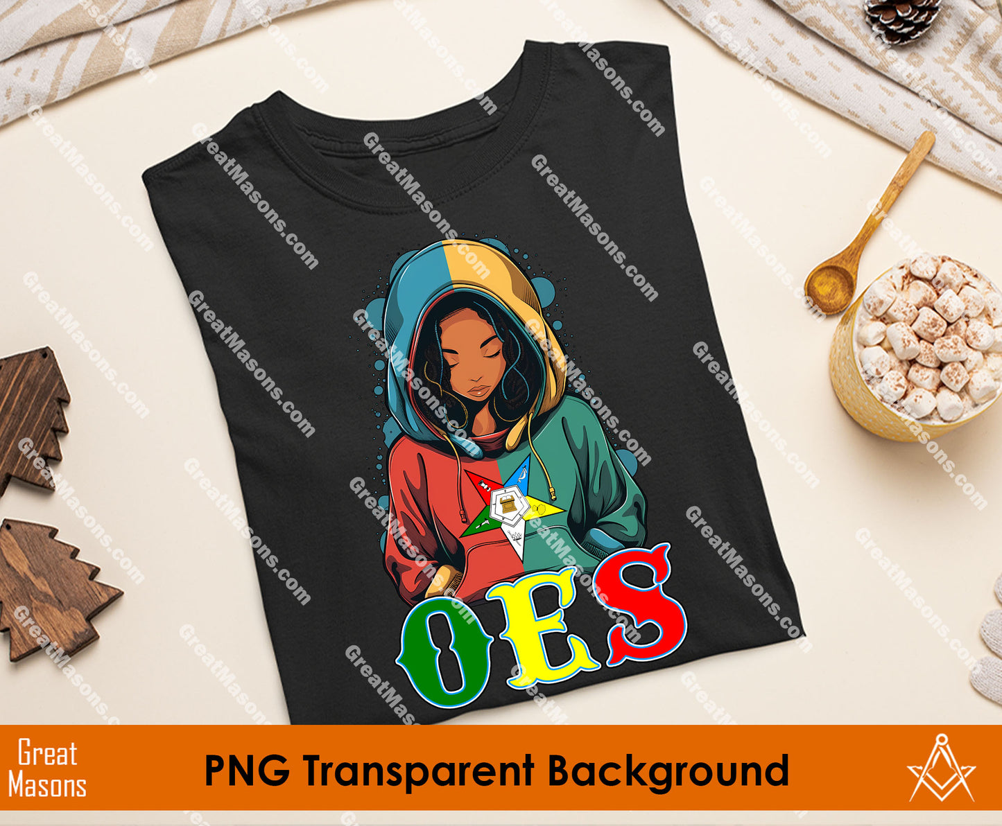 OES Black Beautiful Sister Wear Hoodie Color Shirt FATAL - PNG Transparent High Quality File