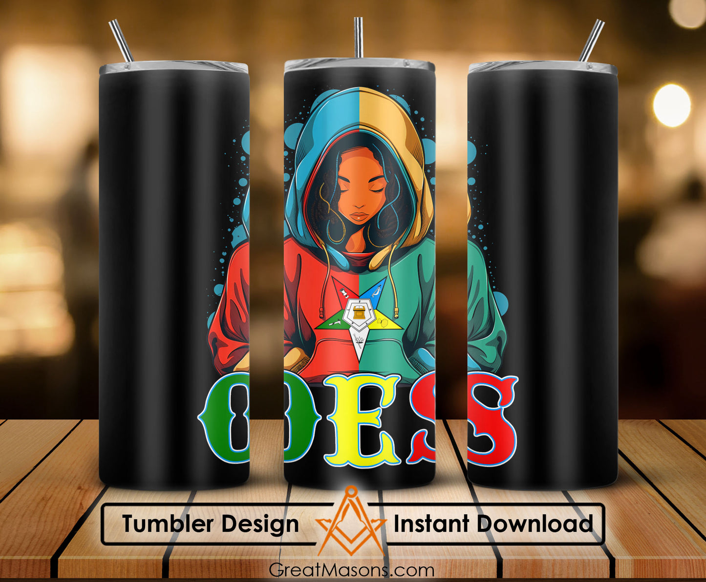 OES Black Beautiful Sister Wear Hoodie Color Shirt FATAL - Skinny Tumbler Wrap PNG File Digital