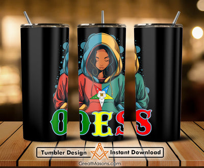 OES Black Beautiful Sister Wear Hoodie Color Shirt FATAL - Skinny Tumbler Wrap PNG File Digital