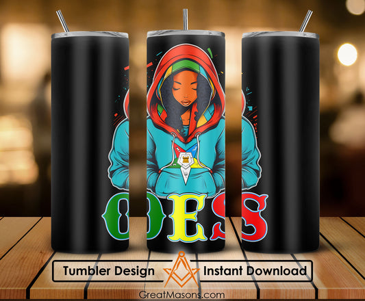 OES Black Beautiful Sister Wear Hoodie Color Shirt FATAL - Skinny Tumbler Wrap PNG File Digital