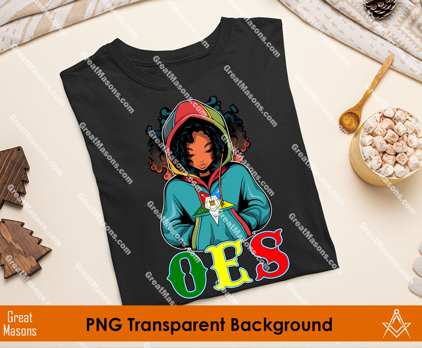 OES Black Beautiful Sister Wear Hoodie Color Shirt FATAL - PNG Transparent High Quality File