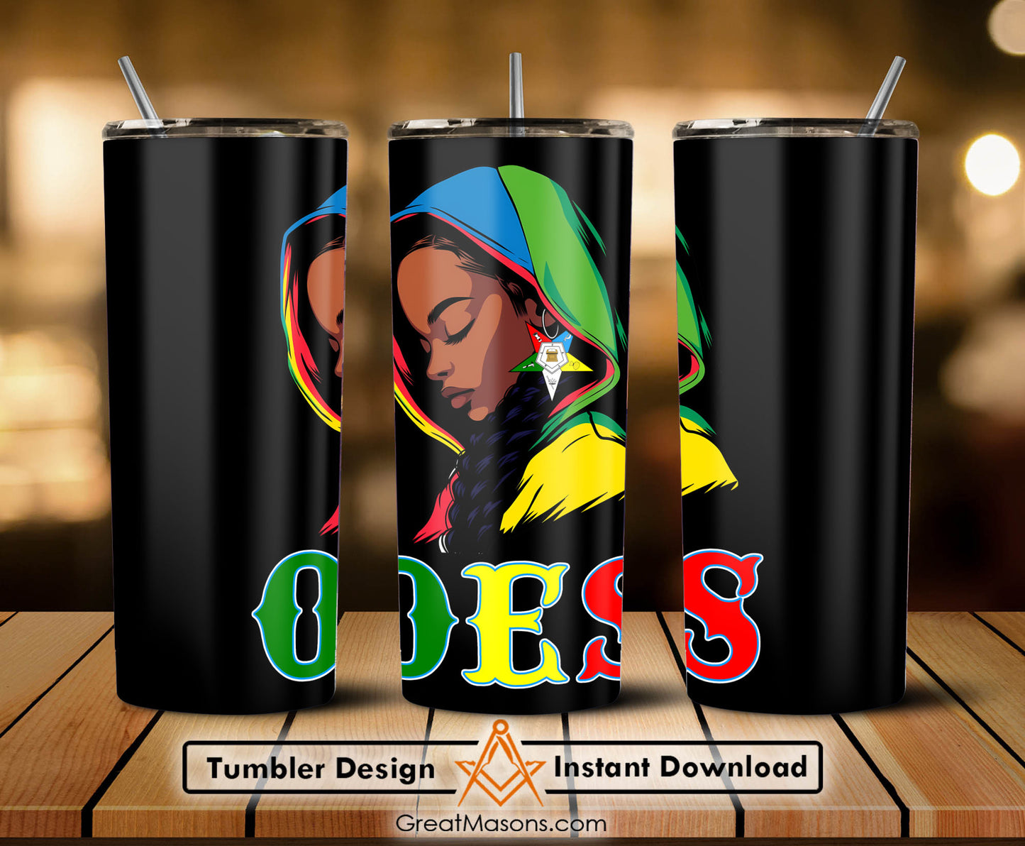 OES Black Beautiful Sister Wear Hoodie Color Shirt FATAL - Skinny Tumbler Wrap PNG File Digital