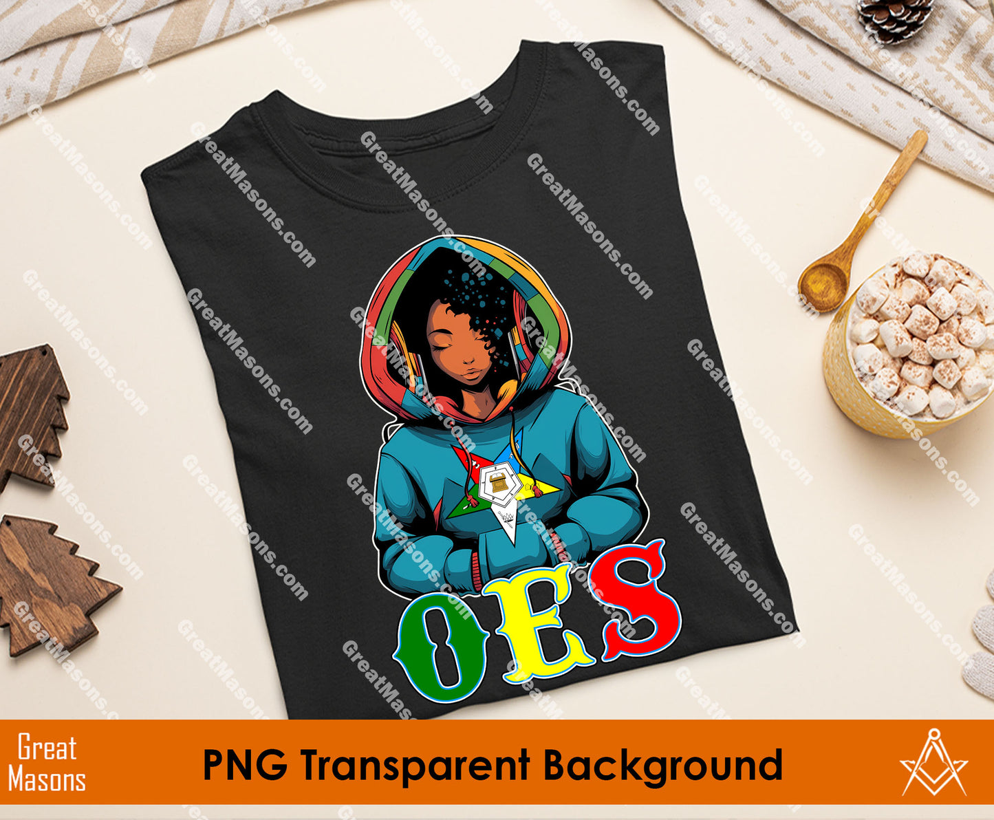 OES Black Beautiful Sister Wear Hoodie Color Shirt FATAL - PNG Transparent High Quality File