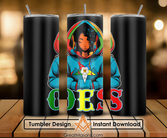 OES Black Beautiful Sister Wear Hoodie Color Shirt FATAL - Skinny Tumbler Wrap PNG File Digital