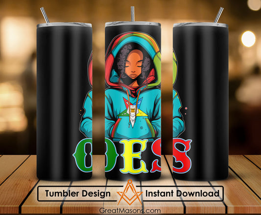 OES Black Beautiful Sister Wear Hoodie Color Shirt FATAL - Skinny Tumbler Wrap PNG File Digital