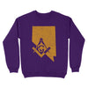 Nevada Freemason State Map Square & Compass Symbol - Sweatshirt