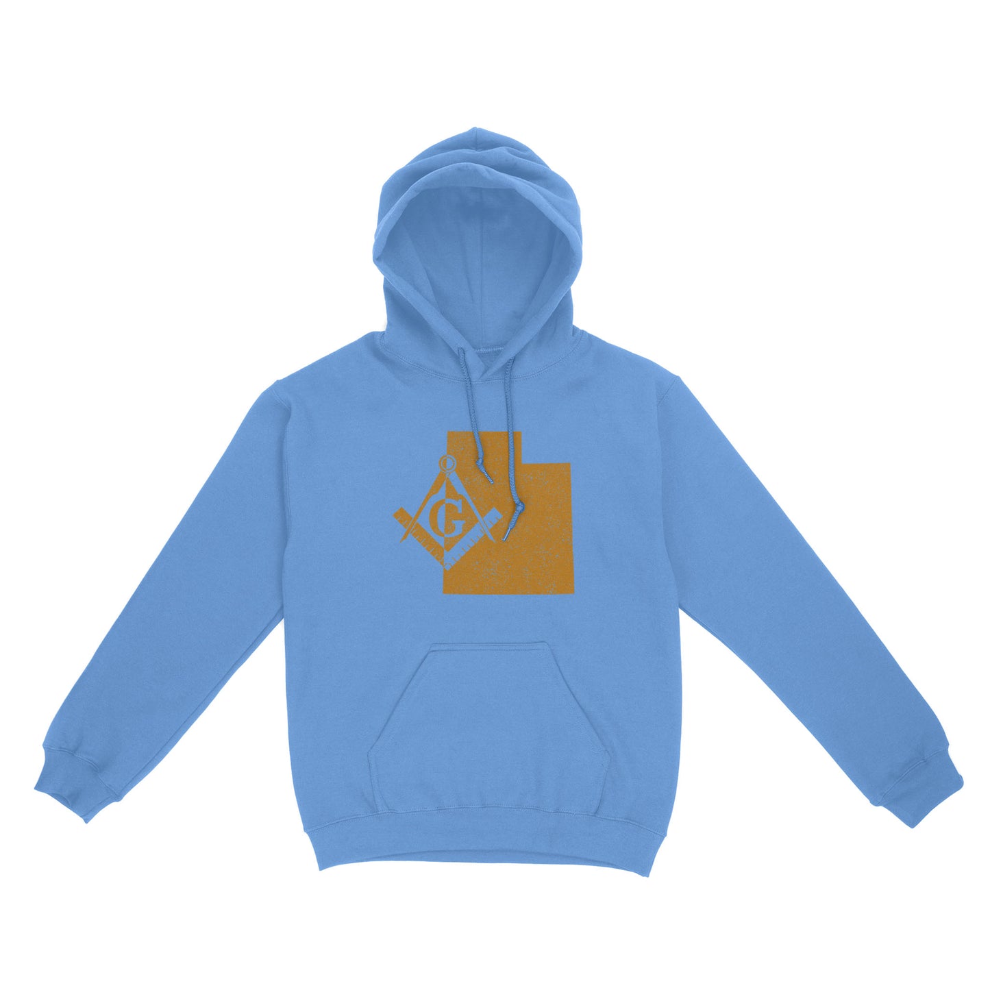 Utah Freemason State Map Square & Compass Symbol - Hoodie