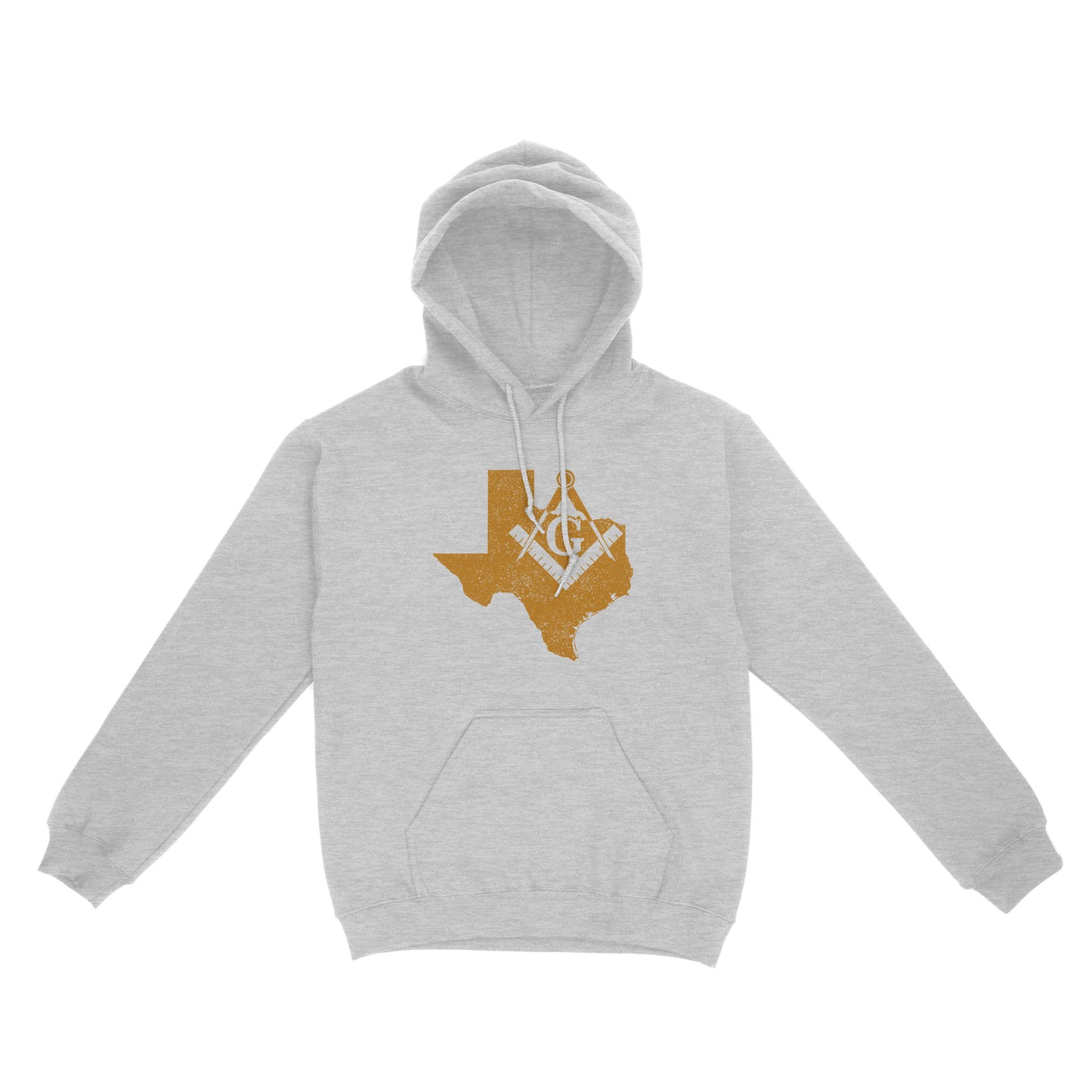 Texas Freemason State Map Square & Compass Symbol - Hoodie