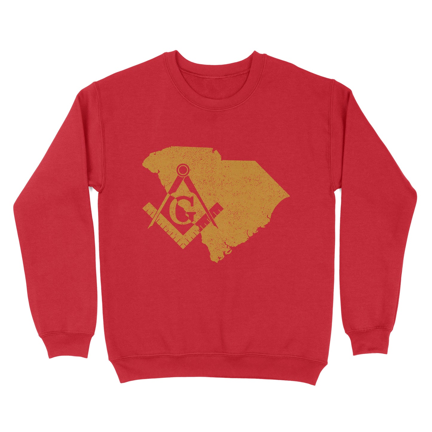 South Carolina Freemason State Map Square & Compass Symbol - Sweatshirt