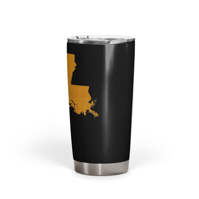 Louisiana Square & Compass Freemason symbol state map - 20oz Fat Tumbler