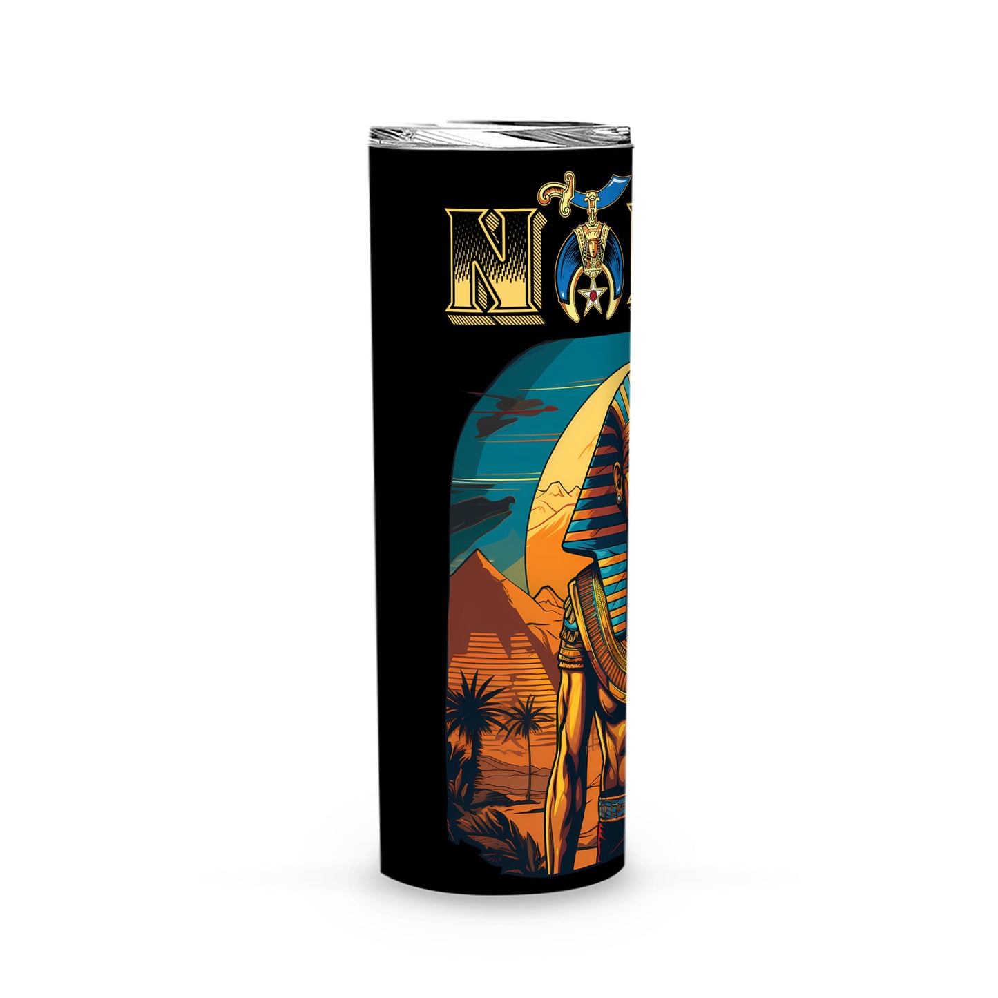 Noble Shriner Egyptian Pharaoh King Pyramids - Skinny Tumbler - MS230728_08