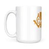 Louisiana square & compass freemason symbol state map - White Mug