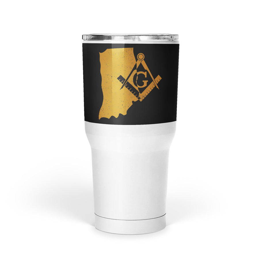 Indiana Square & Compass Freemason symbol state map - Large Tumbler