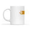 Massachusetts square & compass freemason symbol state map - White Mug