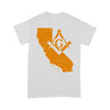 California Freemason State Map Square & Compass Symbol - T Shirt