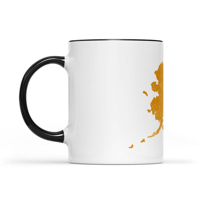 Alaska square & compass freemason symbol state map - Accent Mug