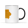 Iowa square & compass freemason symbol state map - Accent Mug