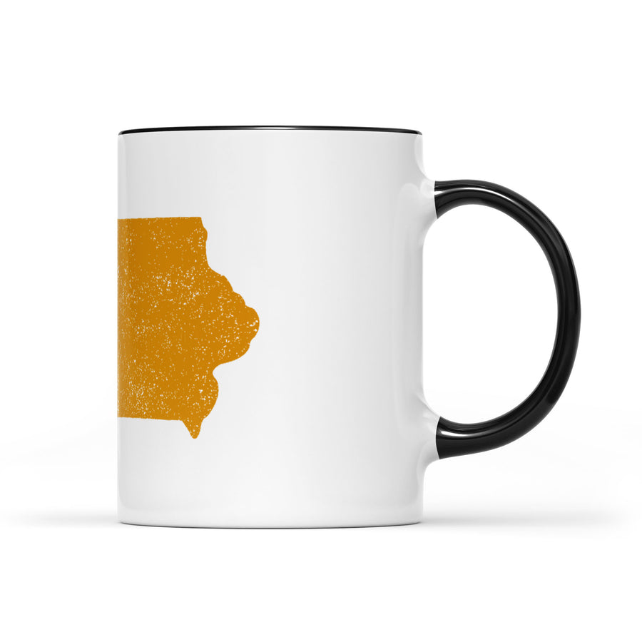 Iowa square & compass freemason symbol state map - Accent Mug