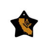 California square & compass freemason symbol state map - Star Ceramic Ornament (2 sided)