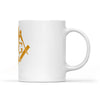 Indiana square & compass freemason symbol state map - White Mug