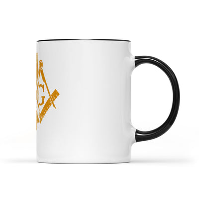 Indiana square & compass freemason symbol state map - Accent Mug