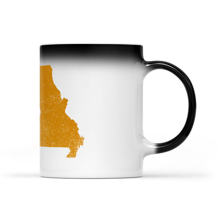 Missouri square & compass freemason symbol state map - Color Changing Mug