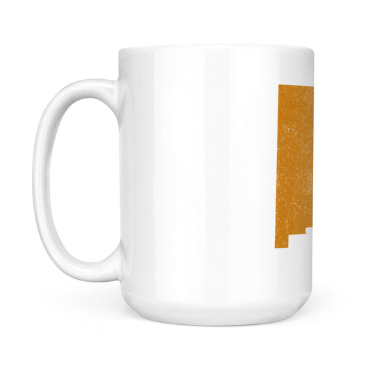 New Mexico square & compass freemason symbol state map - White Mug